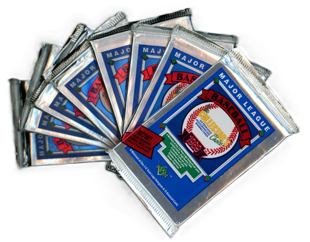1989 Upper Deck MLB Baseball High Series Card Unopened Wax Pack Lot (Lot of 8) Possible Ken Griffey Jr Rookie