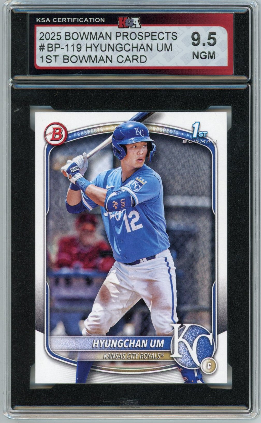 2025 Bowman Prospects Hyungchan Um 1st Bowman Graded Baseball Card KSA 9.5
