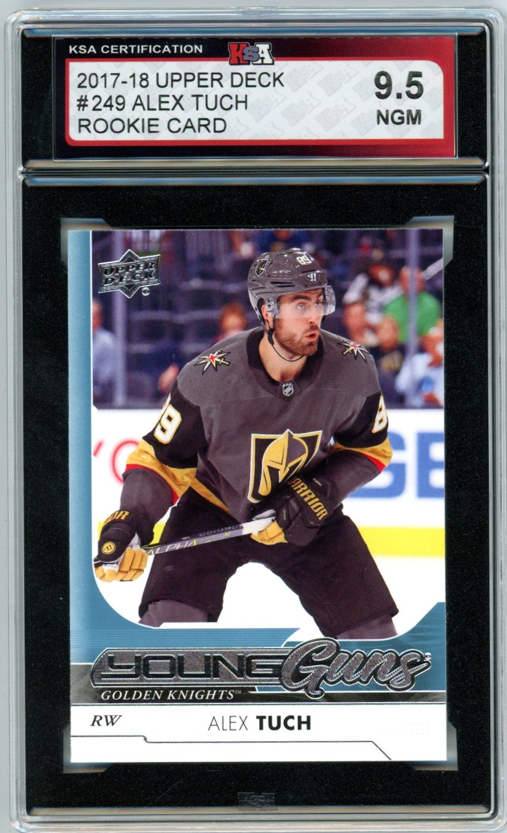 2017/18 Upper Deck Alex Tuch #249 Graded Young Guns Rookie Card KSA 9.5