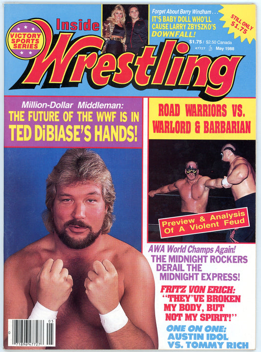 Inside Wrestling Vintage Magazine (May, 1988) Ted DiBiase, Road Warriors