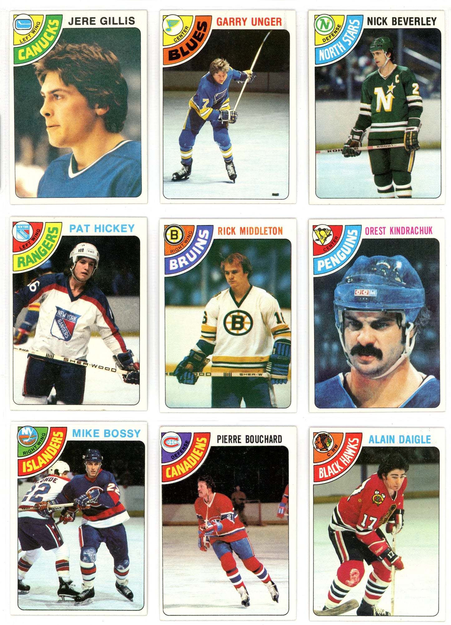 1978/79 Topps NHL Hockey Set (262/264 Cards) Missing #263-264