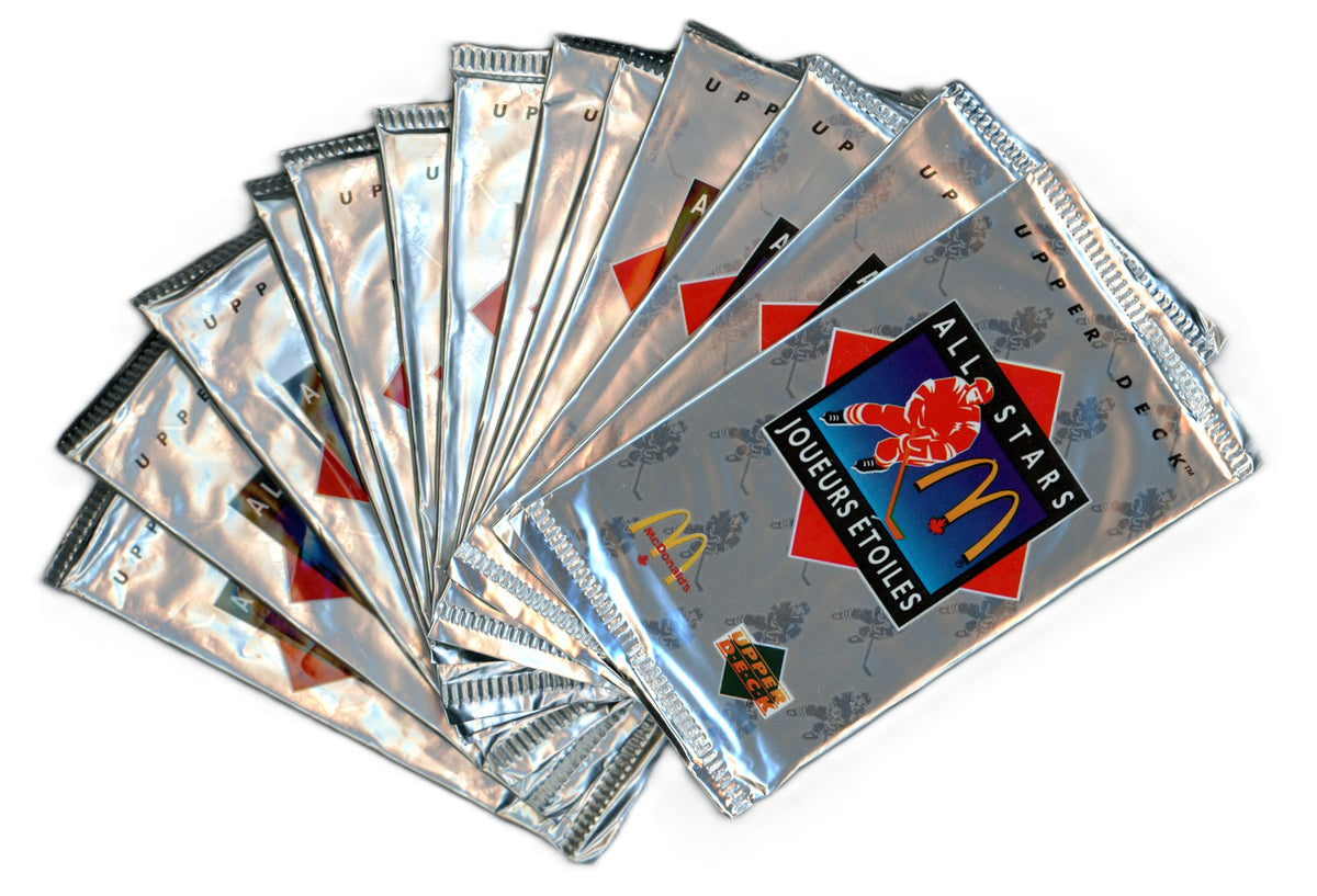 1992 Upper Deck McDonald's All Stars Hockey Card Unopened Wax Pack Lot (Lot of 30) Wayne Gretzky