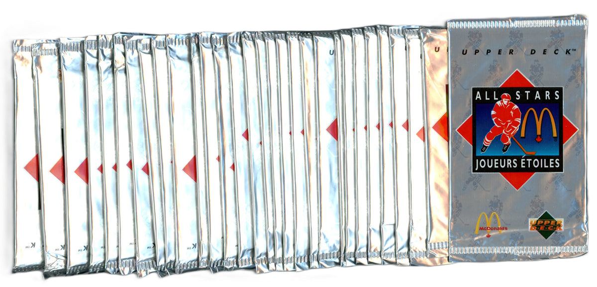 1992 Upper Deck McDonald's All Stars Hockey Card Unopened Wax Pack Lot (Lot of 30) Wayne Gretzky
