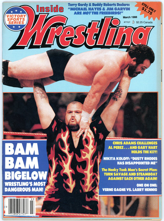 Inside Wrestling Vintage Magazine (March, 1988) Bam Bam Bigelow