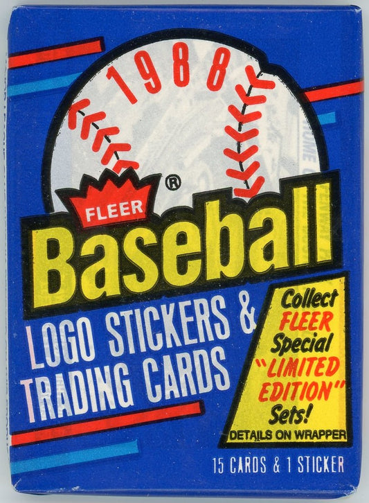 1988 Fleer MLB Baseball Wax Pack (15 Cards)