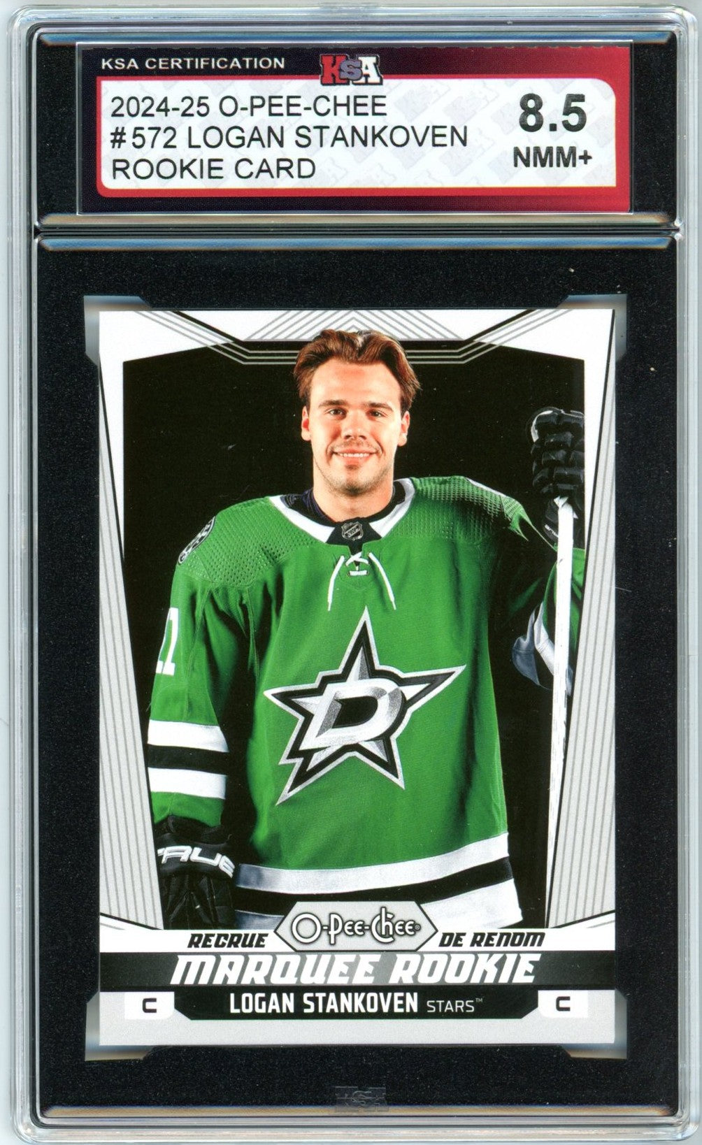 2024/25 OPC O-Pee-Chee Logan Stankoven #572 Graded Hockey Card KSA 8.5