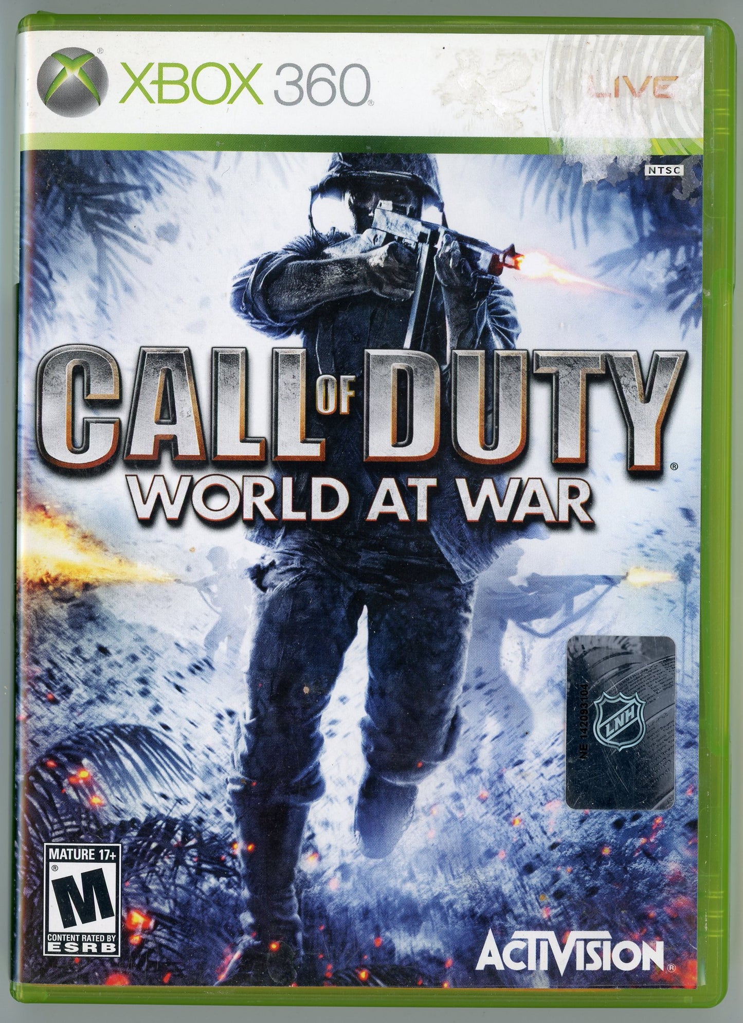 2008 Call of Duty: World at War Xbox360 Video Game Disc In Box