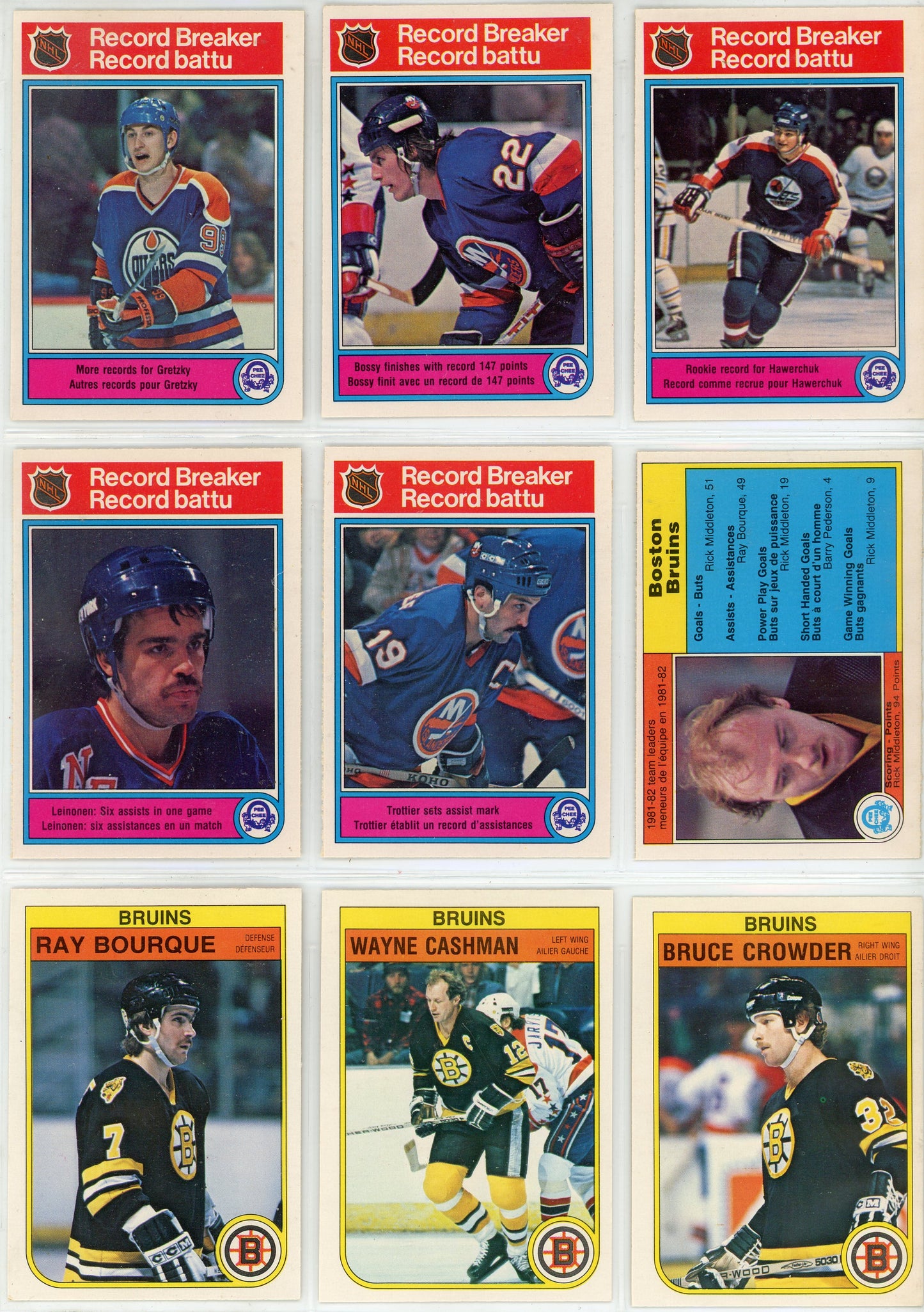 1982/83 OPC O-Pee-Chee Hockey Card Complete Set (396 Cards) Ex Condition