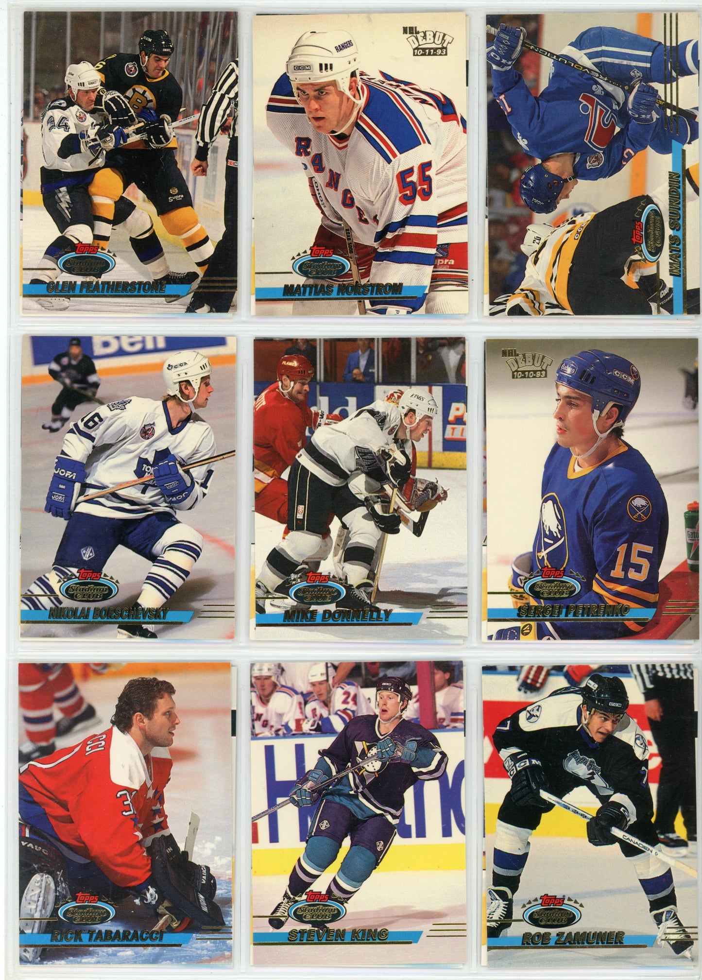 1993/94 Topps Stadium Club NHL Hockey Complete Set (500 Cards)