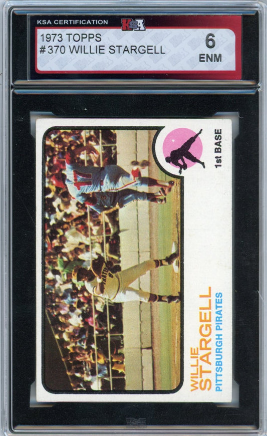 1973 Topps Willie Stargell Graded Baseball Card #370 KSA 6