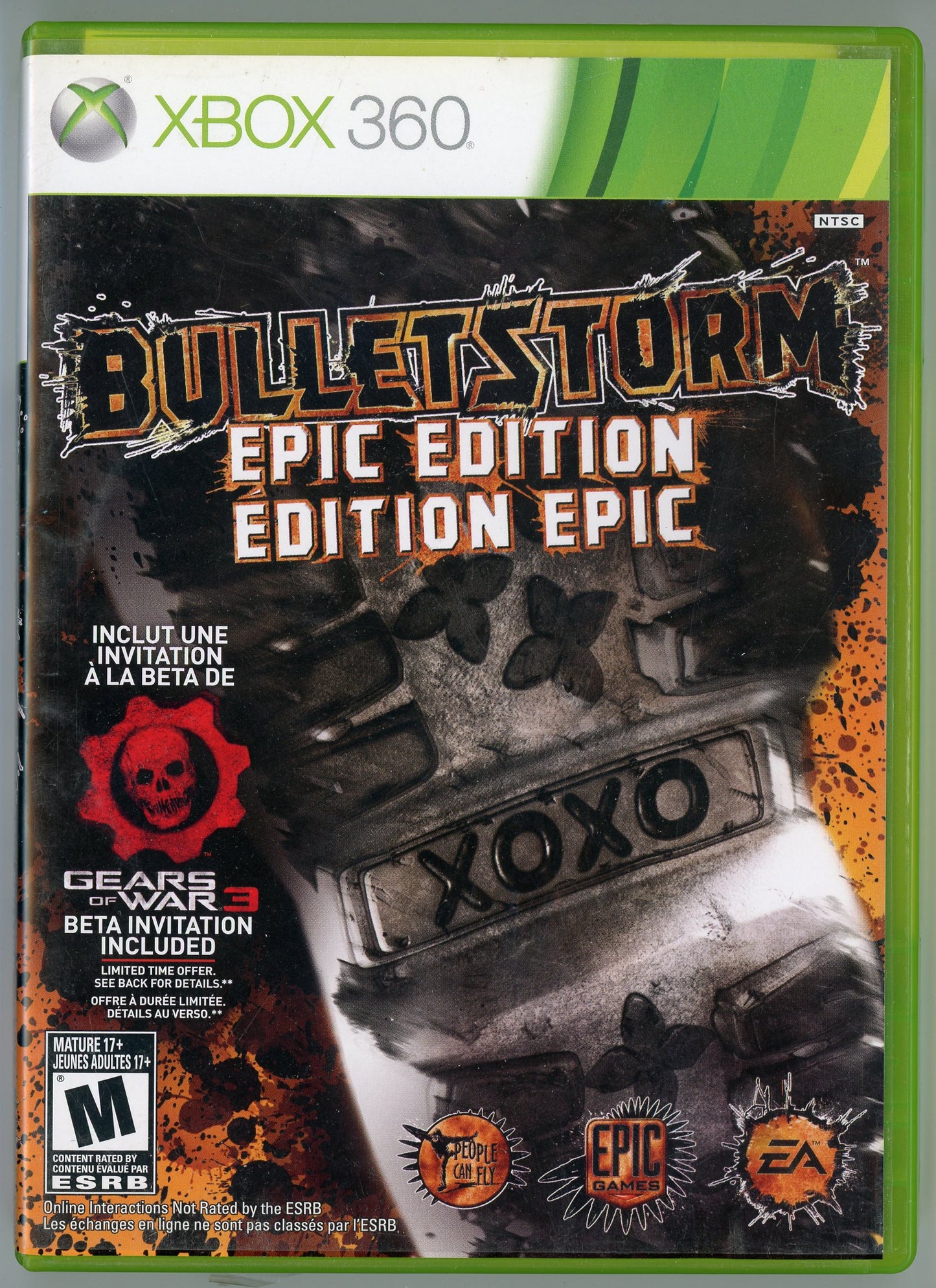 2011 EA Bulletstorm: Epic Edition Xbox360 Video Game Disc In Box