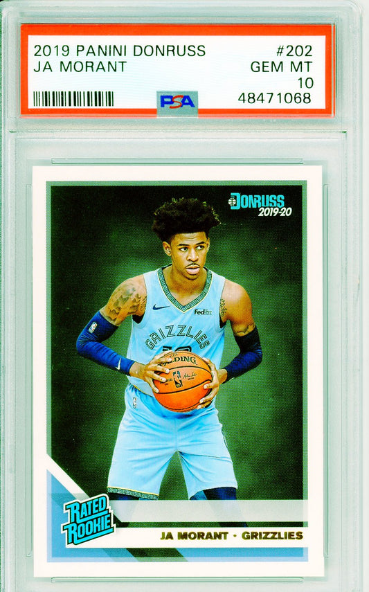 2019 Panini Donruss Ja Morant #202 Graded Rookie Card PSA 10