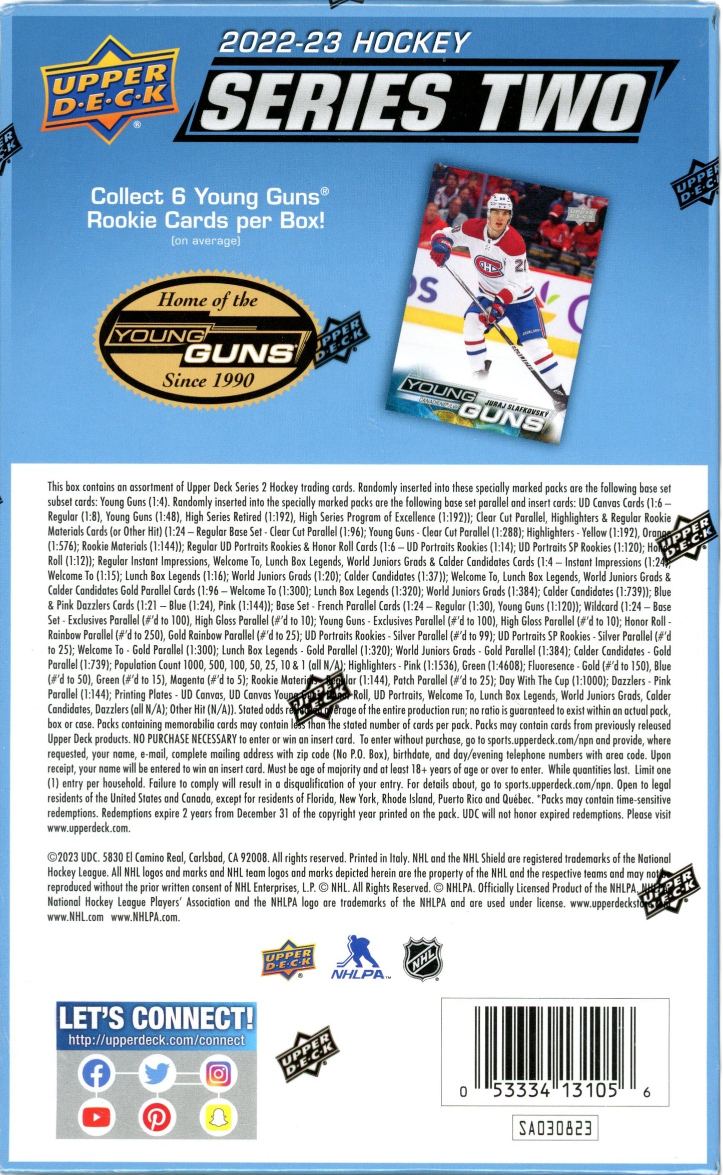 2022/23 Upper Deck NHL Hockey Series Two Hobby Box (24 Packs) Sealed