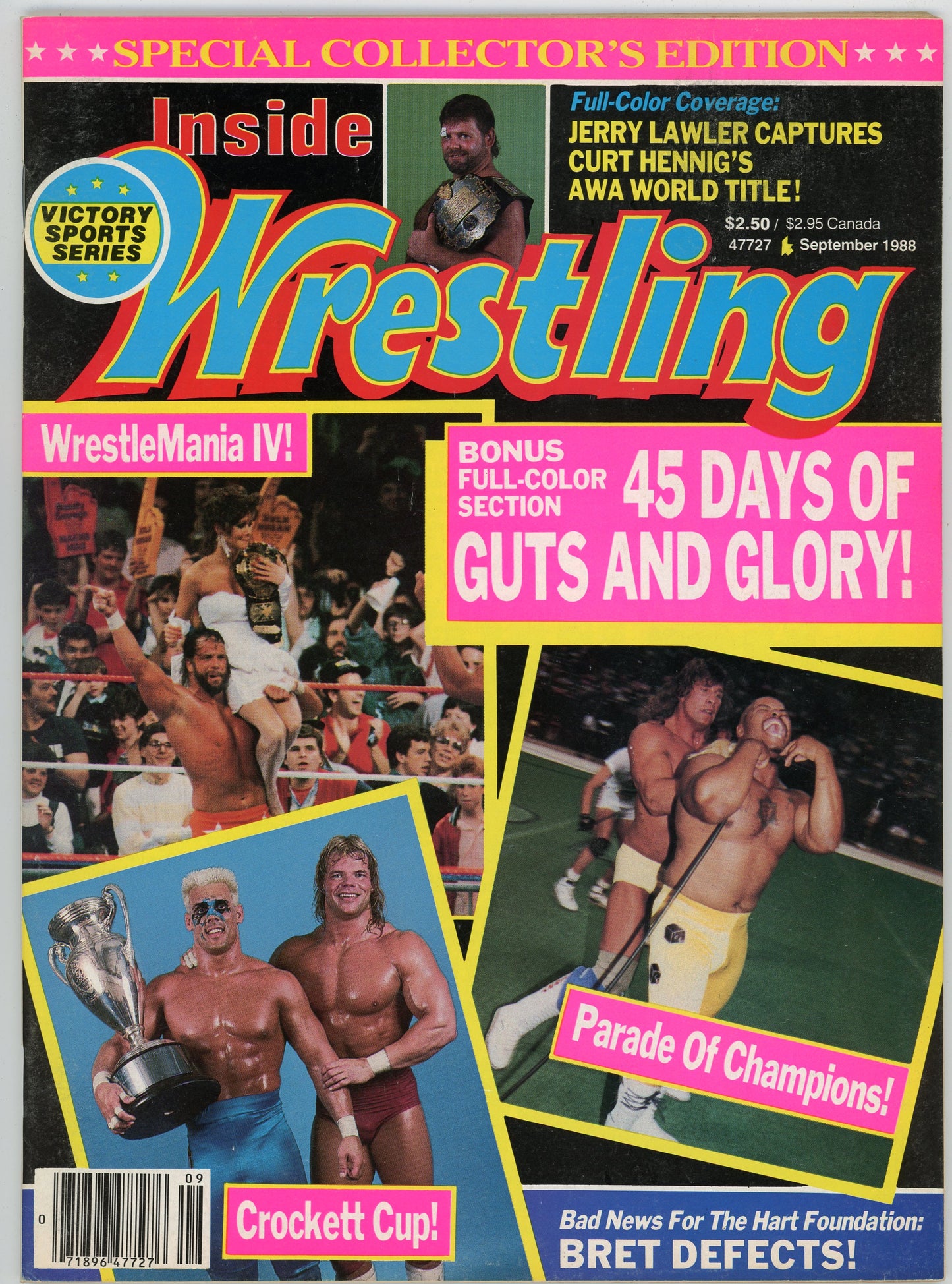 Inside Wrestling Vintage Magazine (September, 1988) Wrestlemania IV Special Collector's Edition