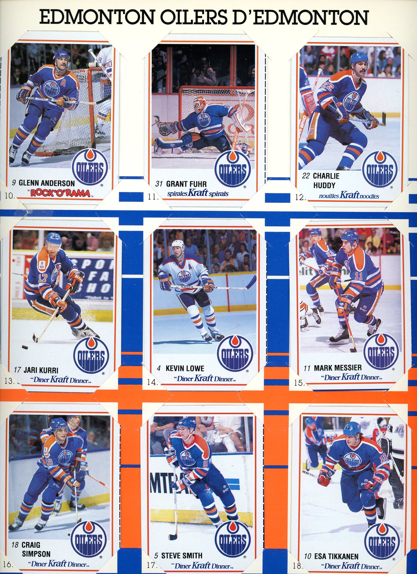 1990 Kraft NHL Hockey Complete Sticker Album