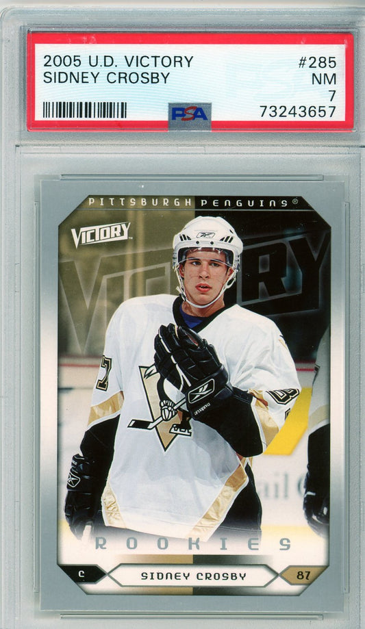 2005 Upper Deck Victory Sidney Crosby #285 Graded Rookie Card PSA 7