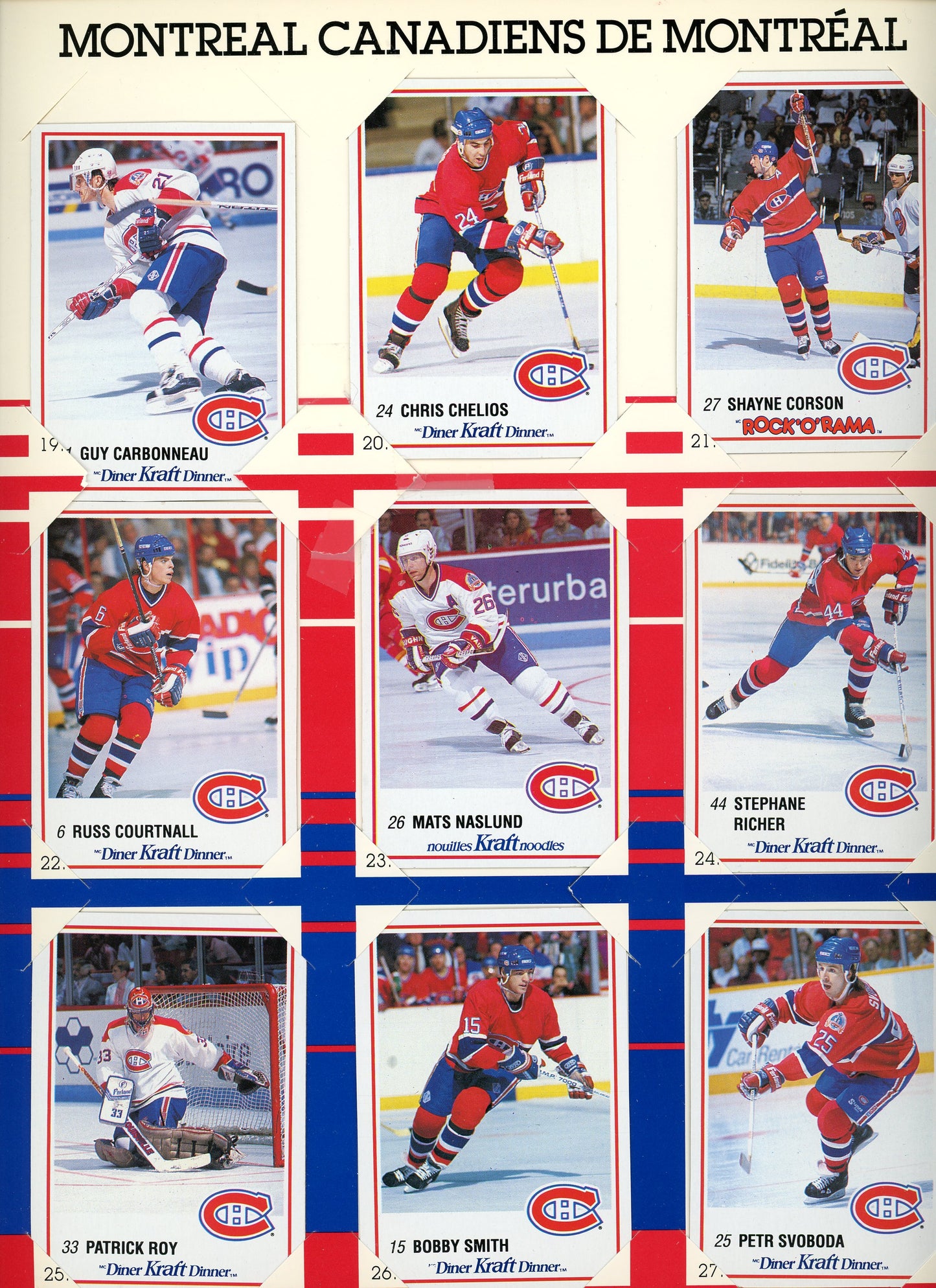 1990 Kraft NHL Hockey Complete Sticker Album