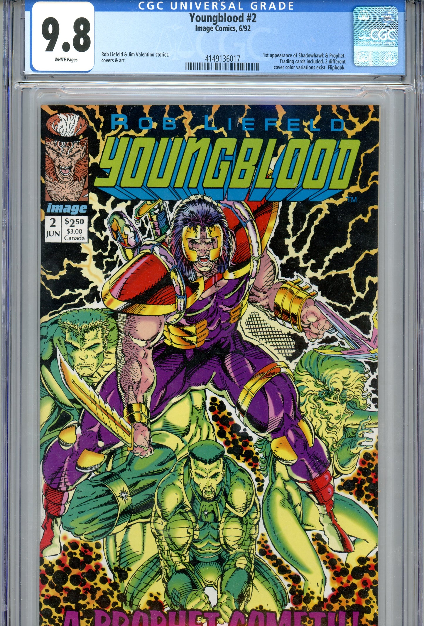 1992 Youngblood #2 Graded Comic Book Prophet 1st Appearance CGC 9.8