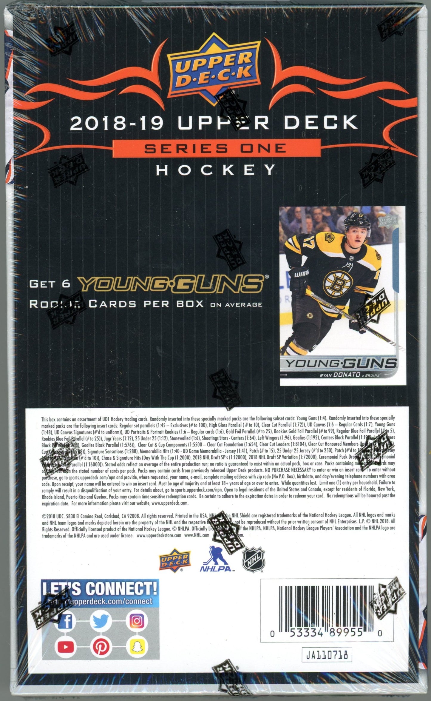 2018/19 Upper Deck NHL Hockey Series One Hobby Box (24 Packs) Sealed