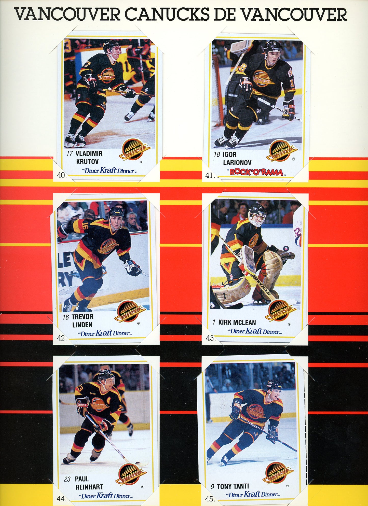 1990 Kraft NHL Hockey Complete Sticker Album