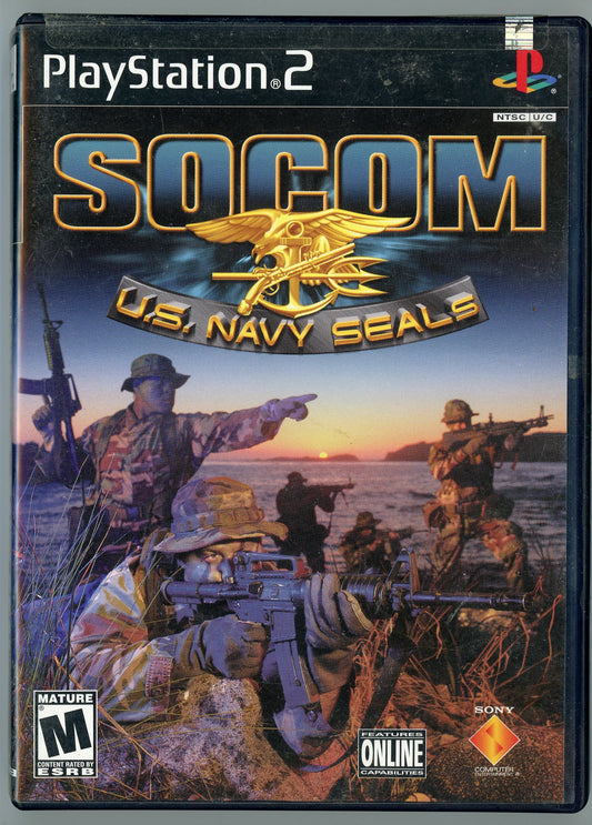 2002 Sony SOCOM: U.S. Navy Seals Playstation 2 Video Game Disc In Box