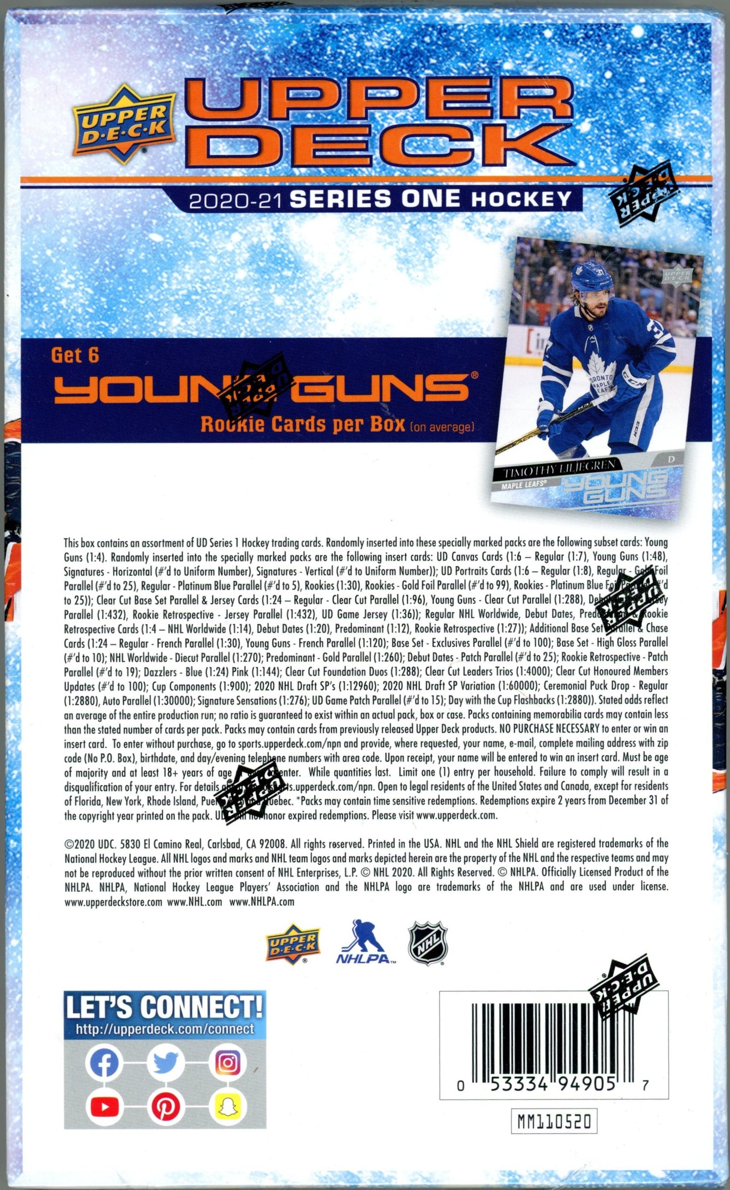 2020/21 Upper Deck NHL Hockey Series One Hobby Box (24 Packs) Sealed