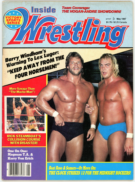 Inside Wrestling Vintage Magazine (May, 1987) Barry Windham, Lex Luger