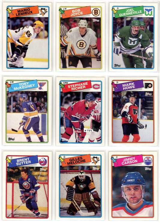 1988/89 Topps NHL Hockey Complete Set (198 Cards) Brett Hull Rookie