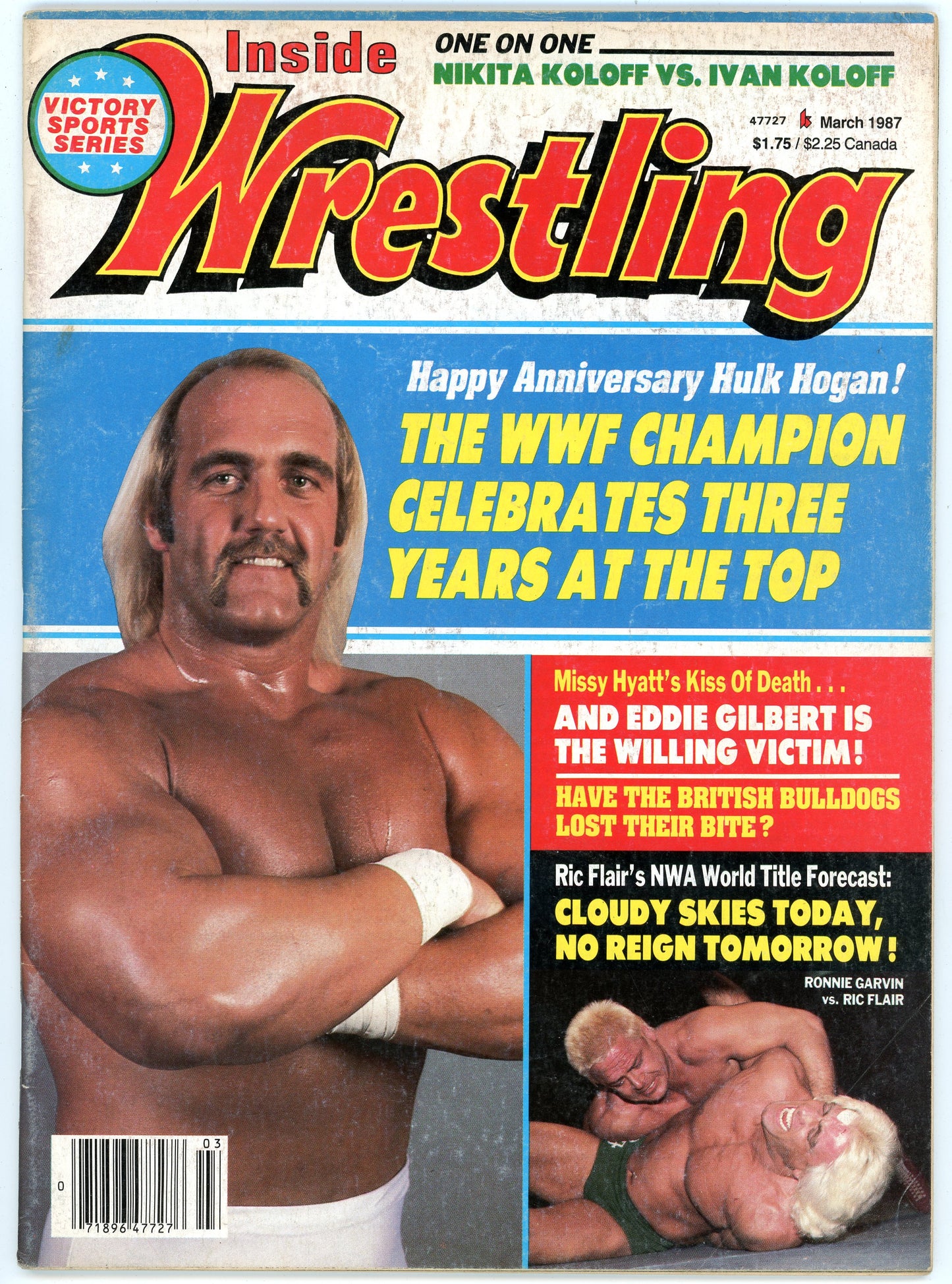 Inside Wrestling Vintage Magazine (March, 1987) Hulk Hogan 3-Year Anniversary