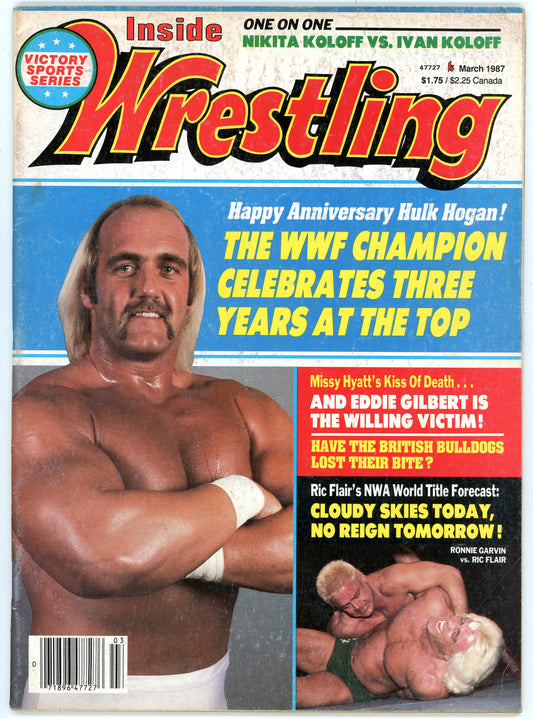 Inside Wrestling Vintage Magazine (March, 1987) Hulk Hogan 3-Year Anniversary