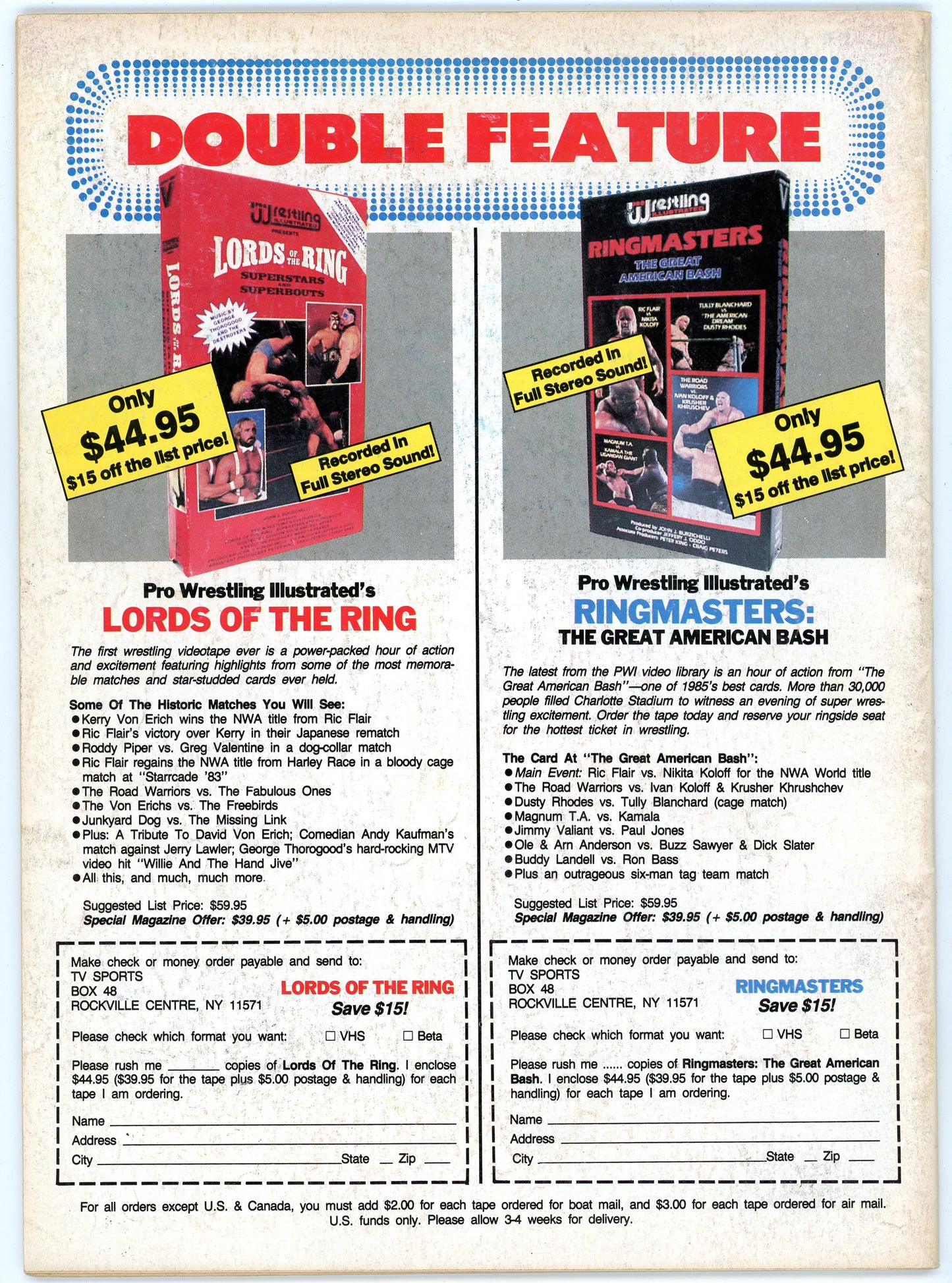 Inside Wrestling Vintage Magazine (March, 1987) Hulk Hogan 3-Year Anniversary