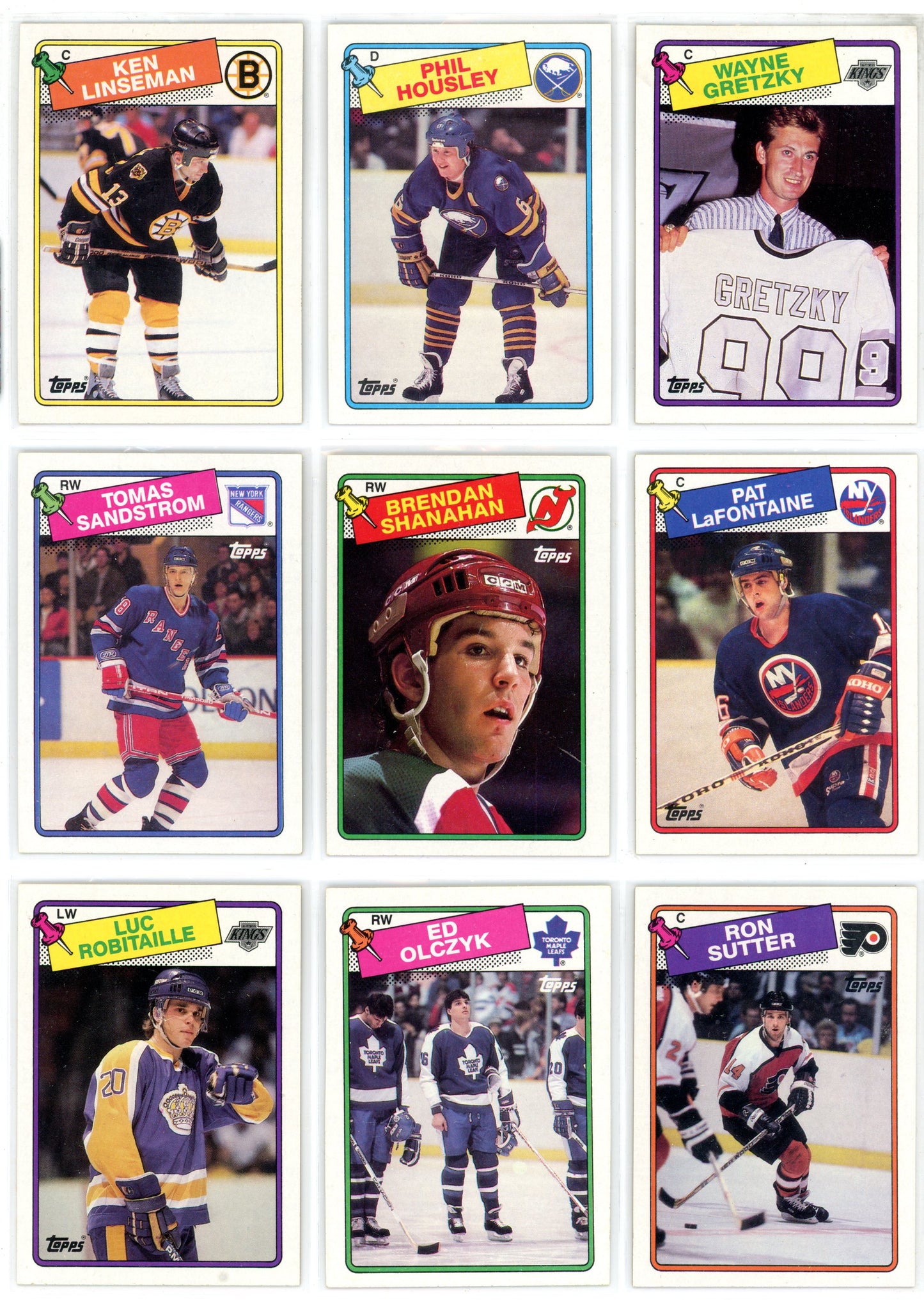 1988/89 Topps NHL Hockey Complete Set (198 Cards) Brett Hull Rookie