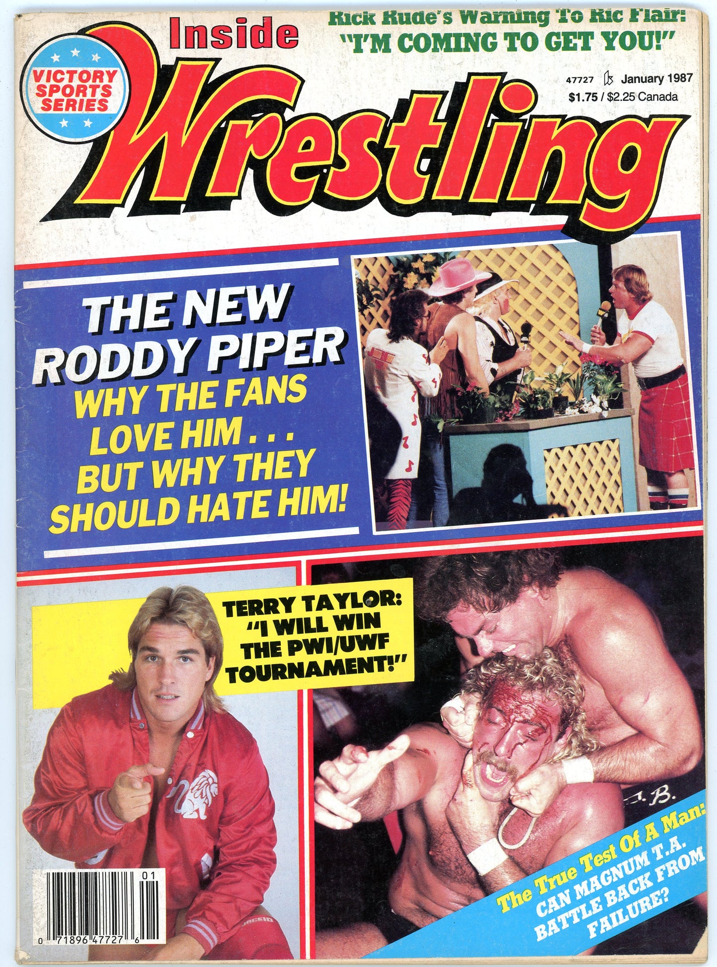 Inside Wrestling Vintage Magazine (January, 1987) Roddy Piper