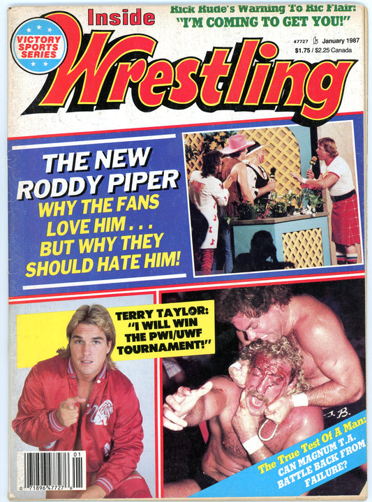Inside Wrestling Vintage Magazine (January, 1987) Roddy Piper