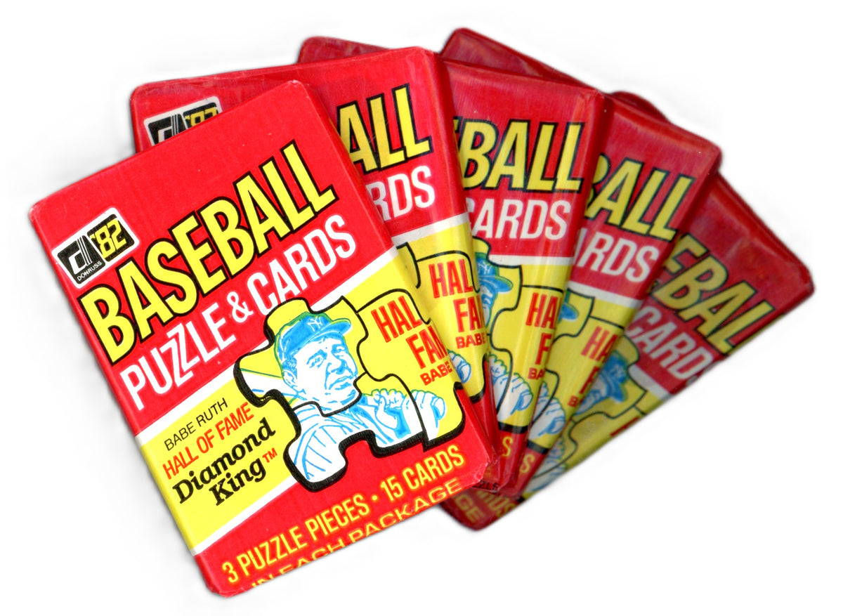 1982 Donruss MLB Baseball Puzzle & Card Unopened Wax Pack Lot (Lot of 5) Possible Cal Ripken Jr Rookie