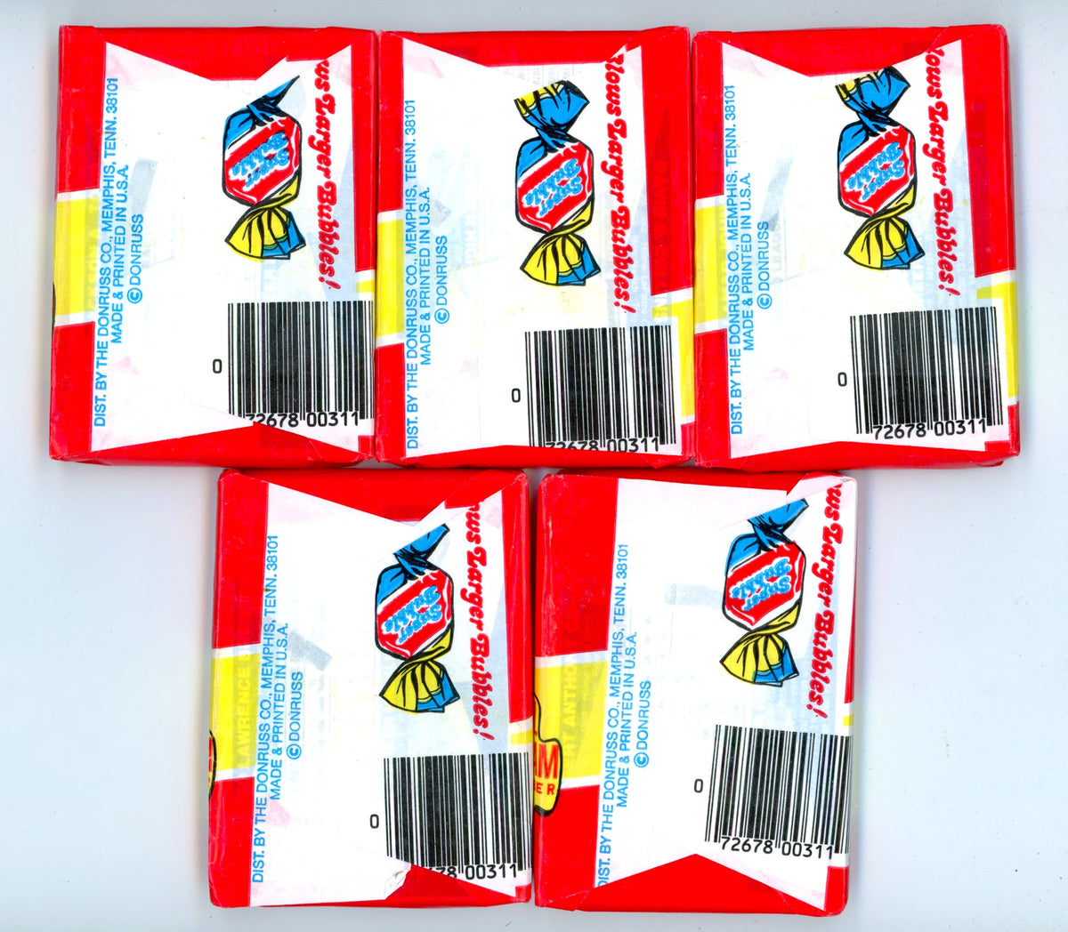 1982 Donruss MLB Baseball Puzzle & Card Unopened Wax Pack Lot (Lot of 5) Possible Cal Ripken Jr Rookie