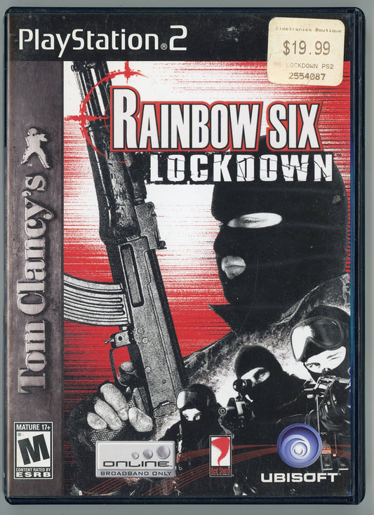 2005 Ubisoft Tom Clancy's Rainbow Six: Lockdown Playstation 2 Video Game Disc In Box