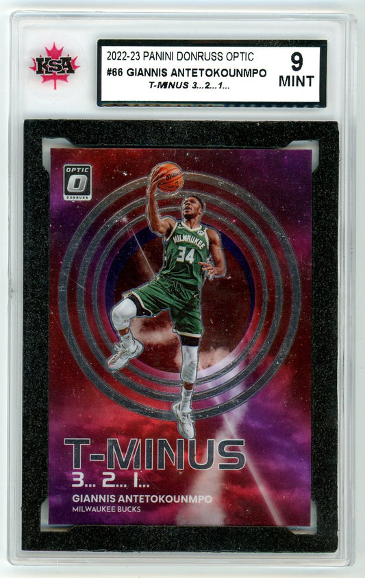 2022/23 Panini Donruss Optic Giannis Antetokounmpo Graded Card KSA 9