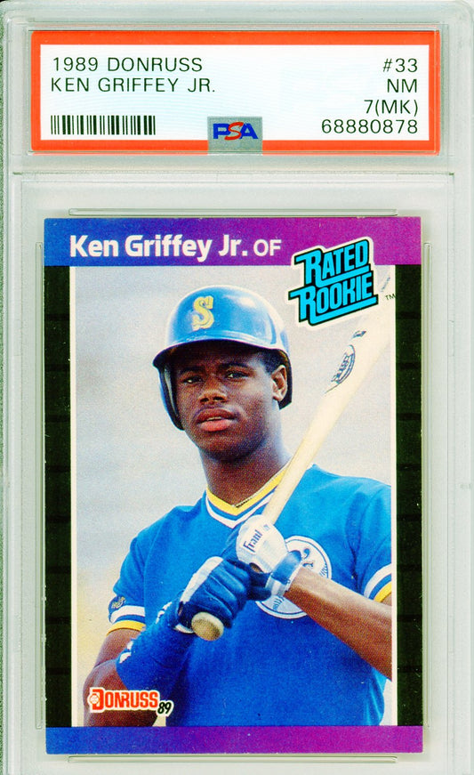 1989 Donruss Ken Griffey Jr. #33 Graded Rookie Card PSA 7