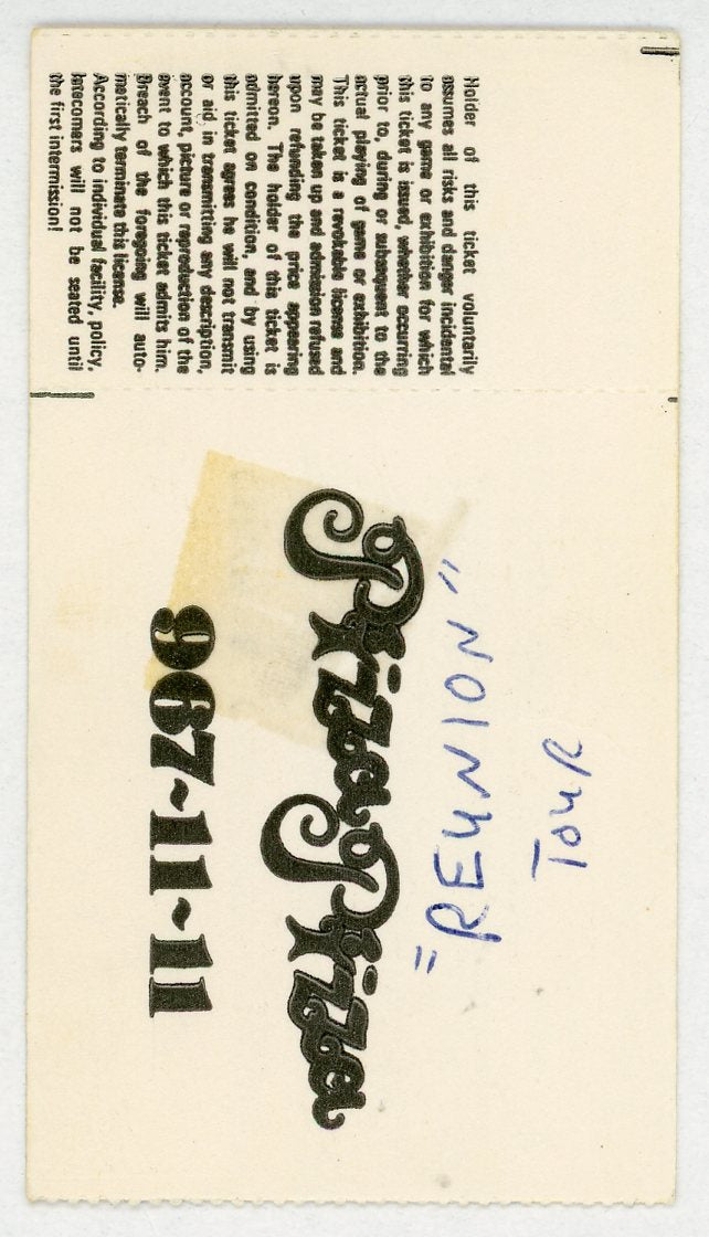 The Guess Who Vintage Concert Ticket CNE Bandshell (Toronto, 1983)