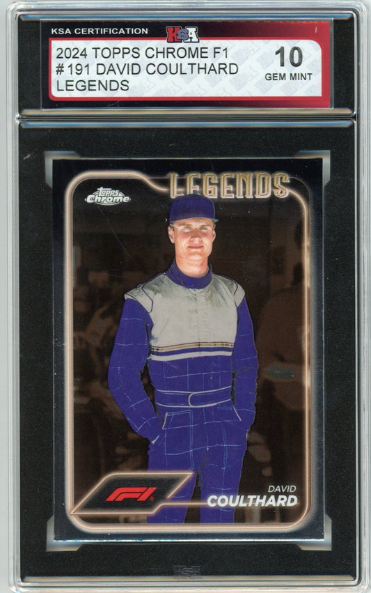 2024 Topps Chrome F1 Formula 1 David Coulthard Legends Graded Card #191 KSA 10