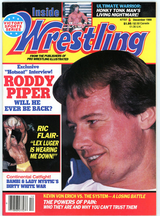 Inside Wrestling Vintage Magazine (December, 1988) Roddy Piper