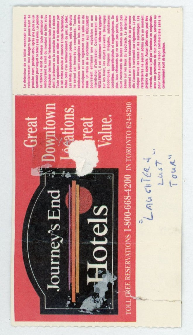 Joe Jackson Vintage Concert Ticket Massey Hall (Toronto, 1991)