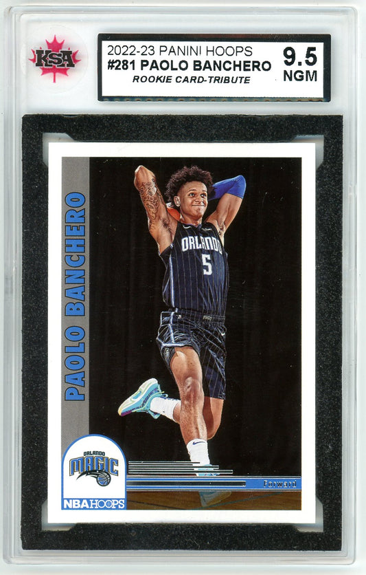2022/23 Panini NBA Hoops Paolo Banchero Graded Rookie Card #281 KSA 9.5