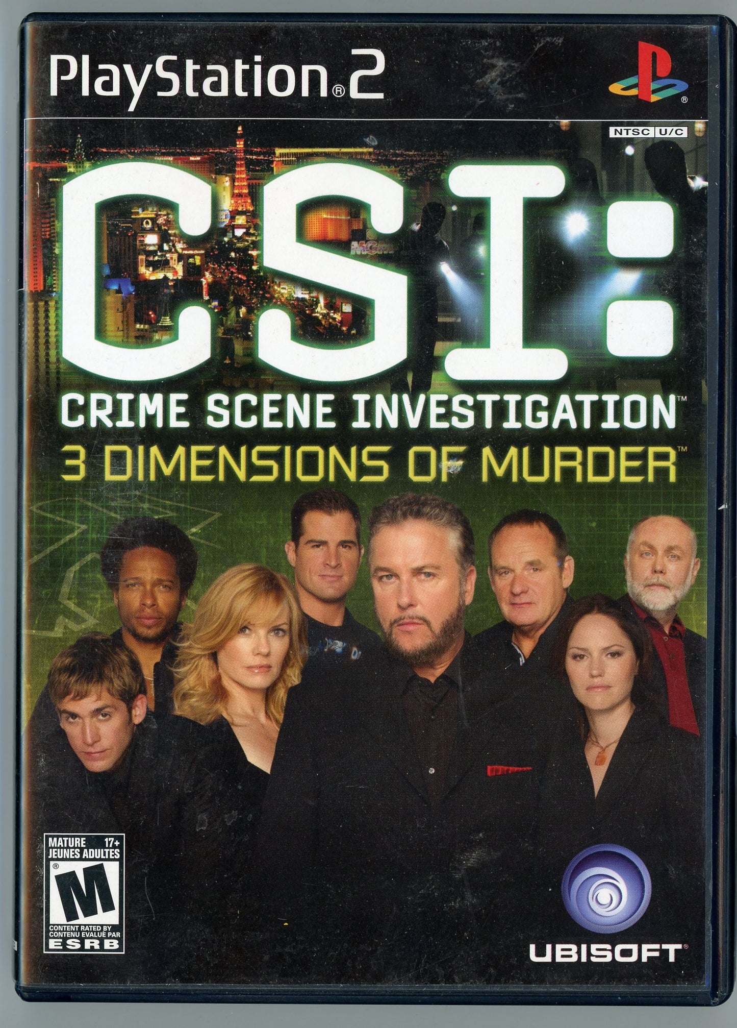 2007 Ubisoft CSI: 3 Dimensions of Murder Playstation 2 Video Game Disc In Box