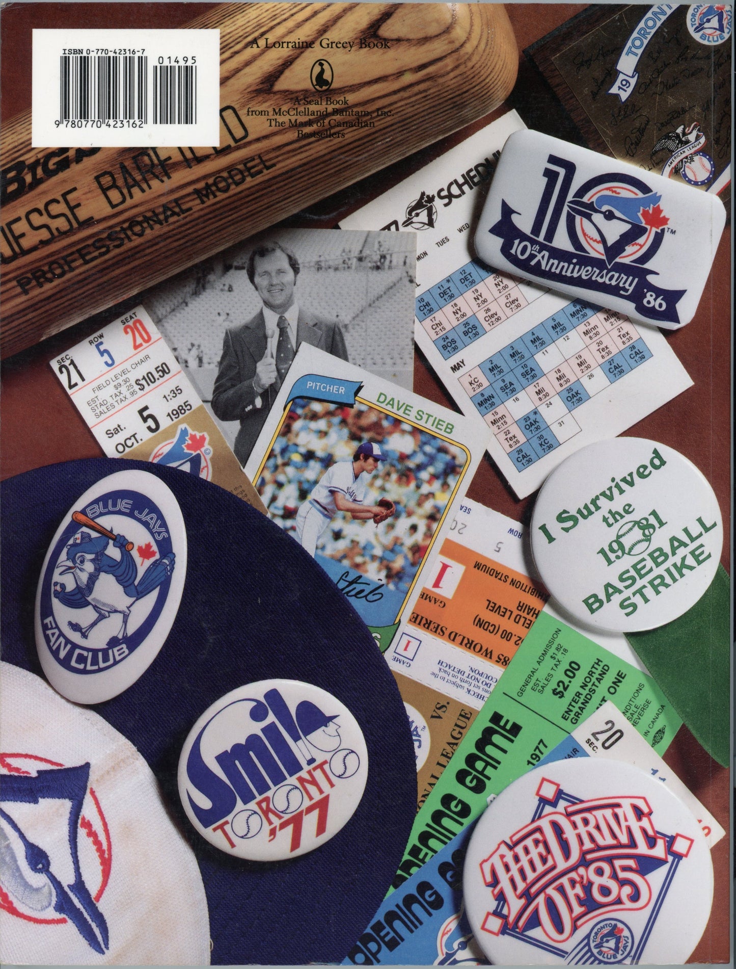 1989 Official Blue Jays Album: A Dozen Years of Baseball Memories Vintage Book