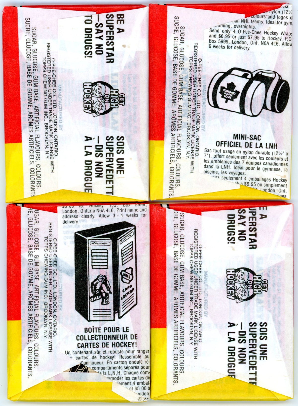 1987/88 OPC O-Pee-Chee NHL Hockey Card Unopened Vintage Wax Pack Lot (Lot of 4)