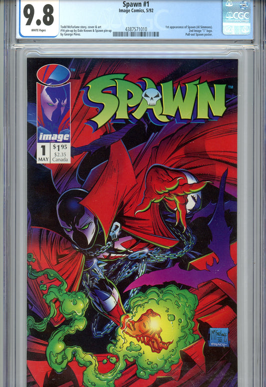 1992 Spawn #1 Graded Comic Book 1st Appearance of Al Simmons' Spawn CGC 9.8