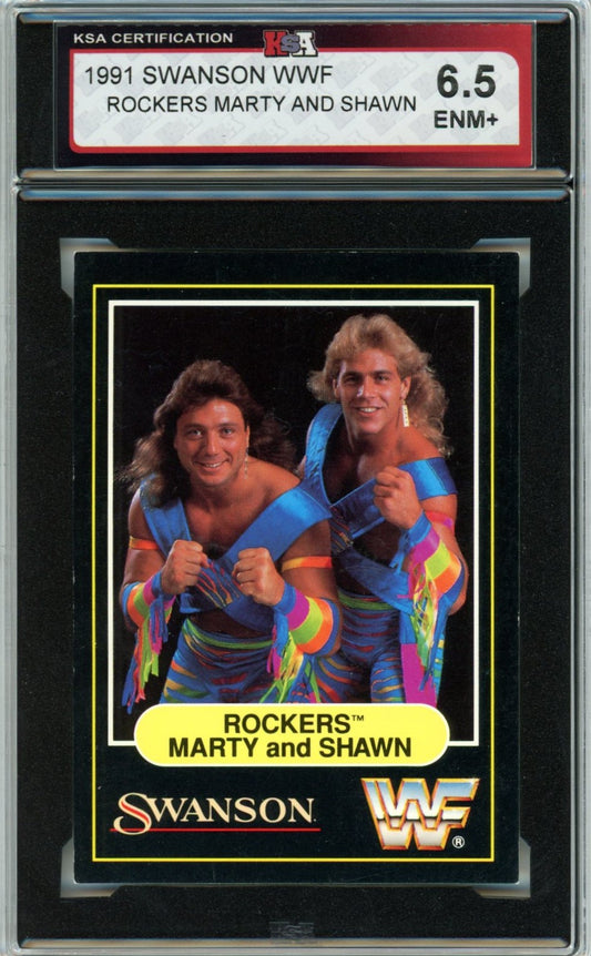 1991 Swanson WWF Rockers Marty and Shawn Graded Wrestling Card KSA 6.5