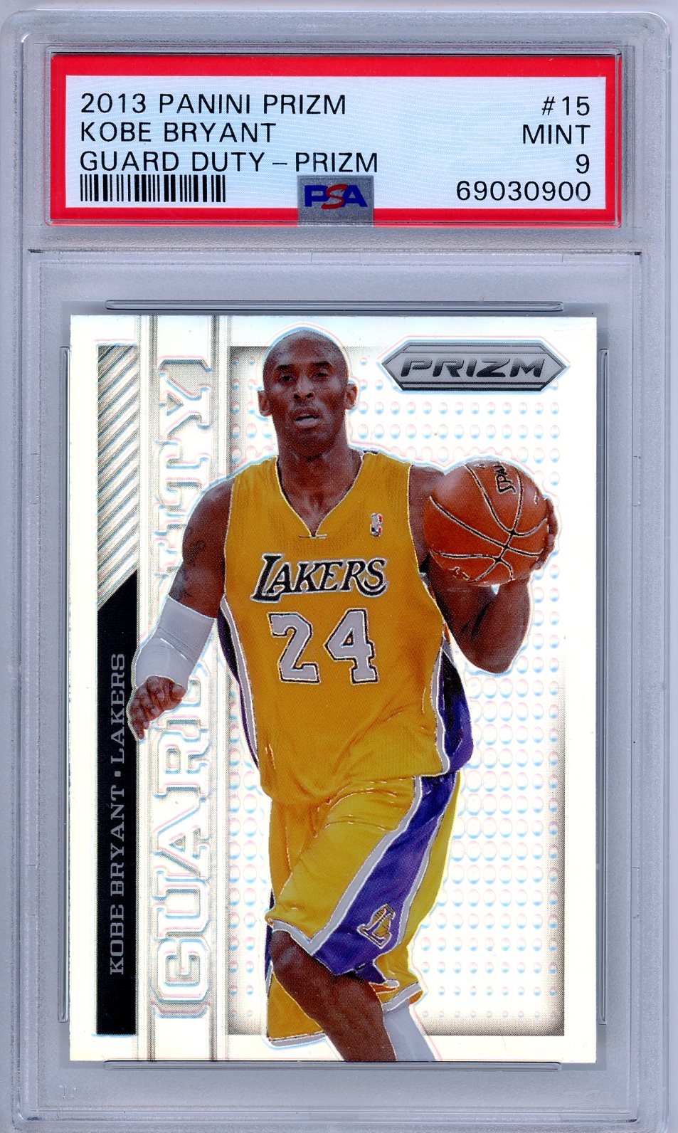 2013 Panini Prizm Kobe Bryant Graded Card #15 PSA 9